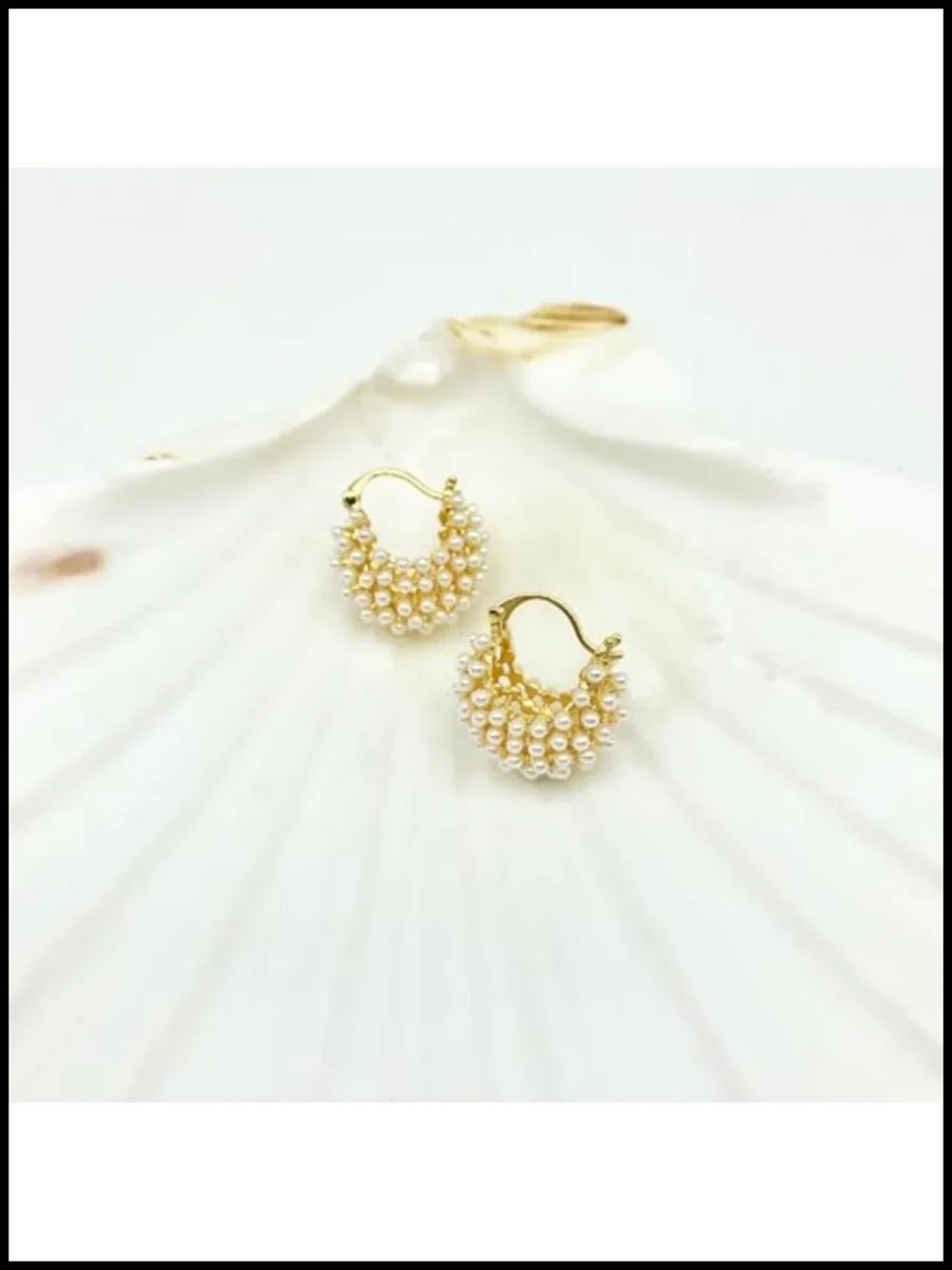 Faux Pearl Hoop Earrings Twisted Rope Round Hoop Earrings for Women Lightweight